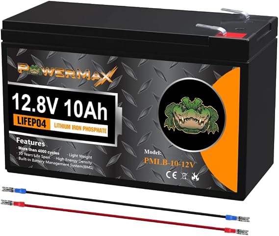 PowerMax | PMLB Series | LiFePO4 Lithium Battery | 12V 10Ah