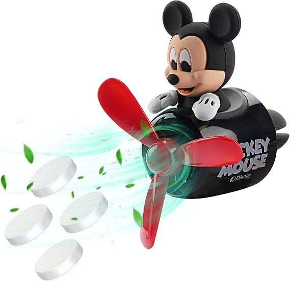 Car Air Fresheners Cute Cartoon Mouse Pilot Car Diffuser Rotating Propeller Automotive Air Outlet Fan Creative Car Perfume Decoration Cool Car Accessories (Men)