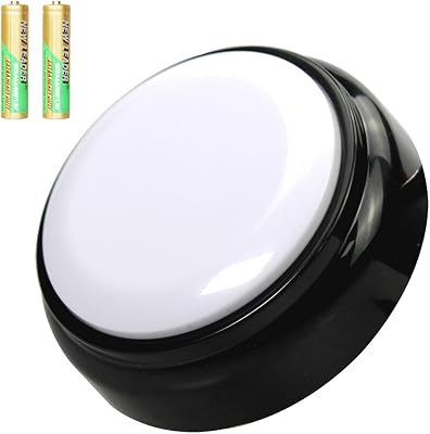 Cover 30 Seconds Recordable Talking Button Record Button Toy Gift Answer Buzzers WhiteBlack