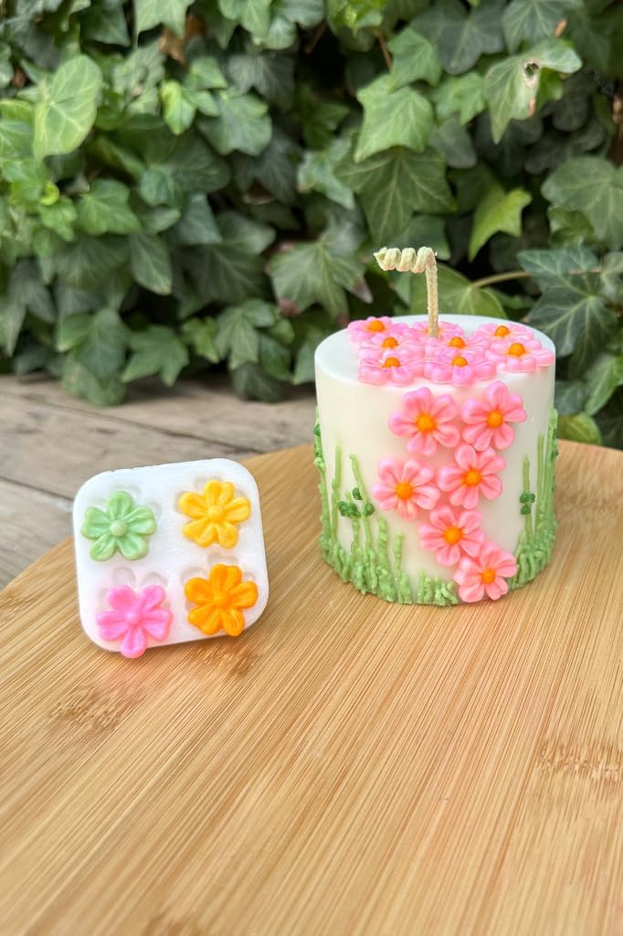Rufus Concept Five Leaf Clover Flower Quad Candle Mold Silicone