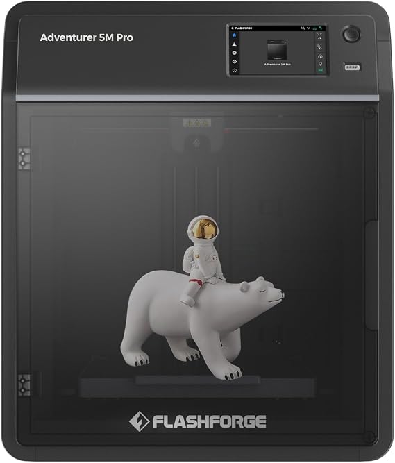 Flashforge Adventurer 5M Pro 3D Printer with Remote Monitoring with Camera Maximum 600 mm/s Fast Heating with Nozzle at 280°C Internal and External Air Circulation with Double Air Filtering