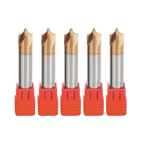 Radius Corner Rounding Cutter End Mill 12mm CNC Carbide Tools R0.3 R1 R2 R3 Inner R Mill Cutter Chamferin -(5pcs R0.3 * 4 * 50)