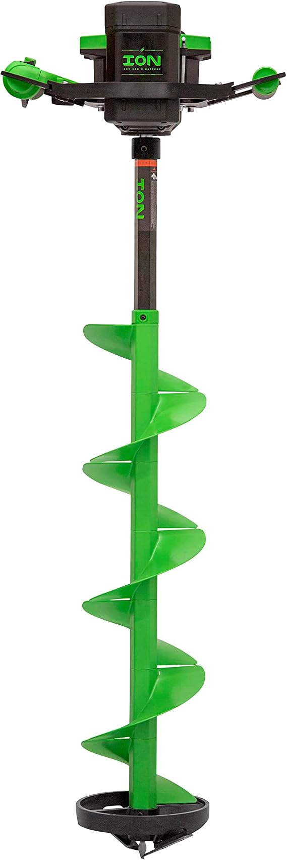 ION Alpha Plus Electric Ice Fishing Auger, Gen 3, 40V Lithium-ion, Composite, Green
