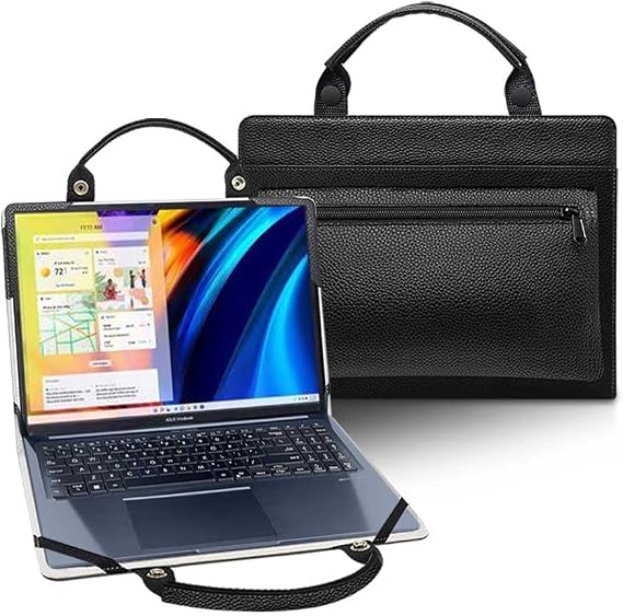 ASUS ROG Zephyrus G14 GA402RK GA402RK-CS74 GA402RK-PH74用ノートパソコンケースカバー スリーブ、バッグハンドル付きポータブルバッグ付き、ブラック
