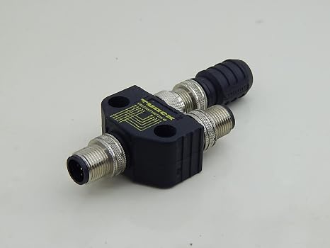 TURCK VB2-FSW/FKW/FSW 45 (U0095-2), 12 MBPS, 2 Branch, 250 V, 4 AMP, Bus Splitter, Fully Shielded, M12 EUROFAST, Nickel Plated Brass, PROFIBUS-DP, TPU, Y Junction