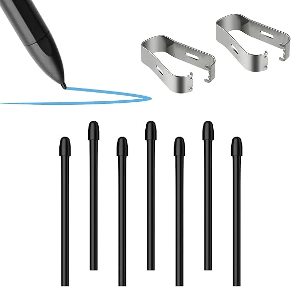 2 Alternative Nibs, Durable Symbol Tip 1/2 Touch Note Pen Plus, Sensitivity and Pressure Symbol Pen 2 Nib 10 PCS, Black with Tool