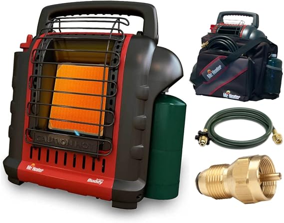 Mr. Heater MH9X 4-9000 BTU Portable Buddy Heater Deluxe Travel Bundle