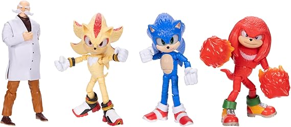 Sonic 3 Movie - 5 Figures 4 Pack Wave 3