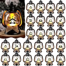 ROCEEI 24 Pcs Christmas Mini Religious Lantern Nativity Scene Table Centerpiece Decorative the Birth of Jesus Small Portable Lanterns with LED Candles for Holy Night Tree Indoor Outdoor Party Decor