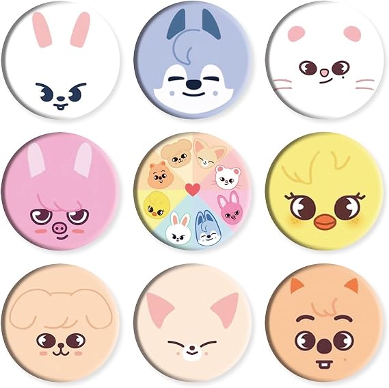 Stry Kid 9pcs Pins Badges, Cute Cartoon Pins Gift for Decoring Backpack Bags Clothing Jackets Hats