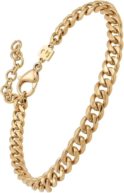 Galis Mens Bracelet - Cuban Link or Box Chain Layered Chain For Men - Premium Stainless Steel, Gift for him, Gold, Silver, Black Bracelet For Men 7-8" Size, 3-5mm Thick