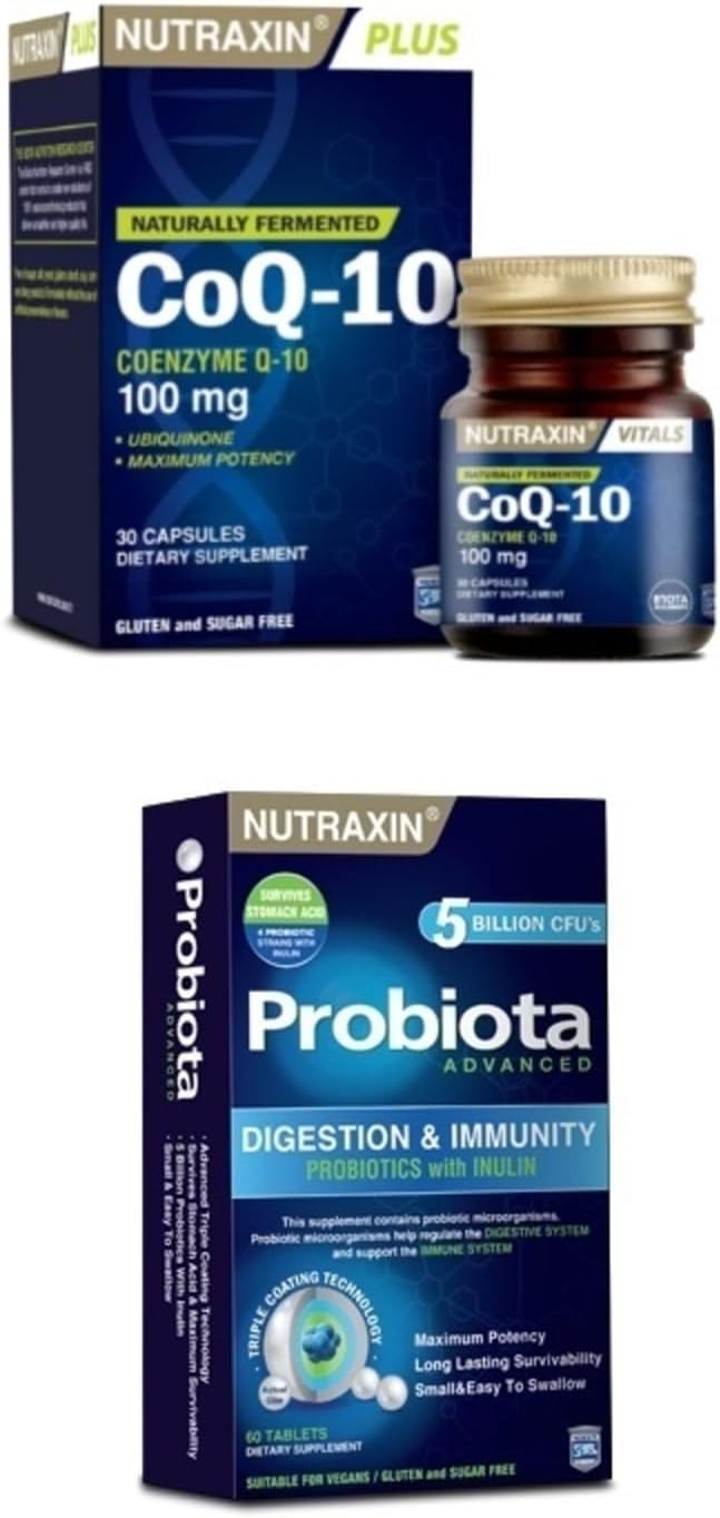 Nutraxin Co Q-10 100 mg 30 Kapsül + Probiota Advanced 60 Tablet Seti