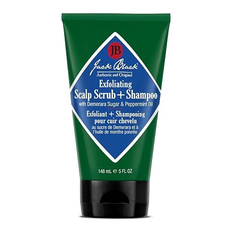 Jack Black Exfoliating Scalp Scrub & Shampoo for Healthy Hair, Removes Buildup and Soothes Itchy Scalp