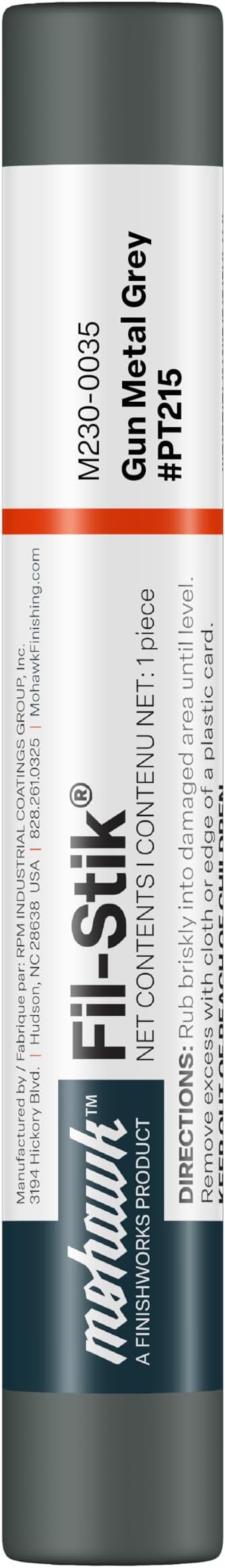 Mohawk Fil-Stik Wax Putty Stick for Wood Repair, Gun Metal Grey, M230-0035, 1 Count