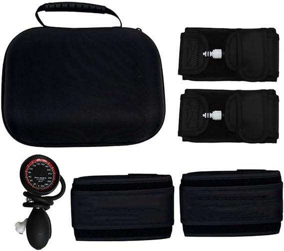 BFR Blood Flow Restriction Bands Complete Set, BFR Training System, Pressure-Regulation System for Muscle Endurance for Arm and Leg Occlusion Bands
