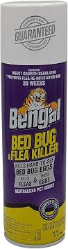 Bengal Bed Bug and Flea Killer Aerosol Spray with Insect Growth Regulator, 17.5 Oz. Aerosol Can