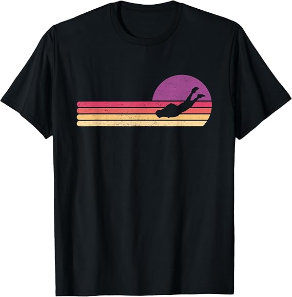 Skydiving Funny Girly Retro Vintage T-Shirt