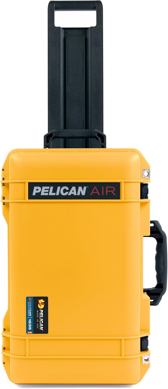 Yellow Pelican Air 1535 Carry-on Case -  Empty - Black Handles & Latches.
