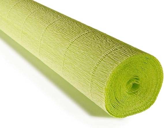 Premium Italian Crepe Paper Roll Heavy-Weight 140 gram(40+ Colors) (Acid Green(958))