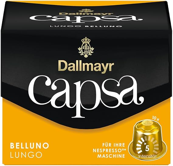 Dallmayr Lungo Belluno Capsa Coffee for Nespresso, 1.98 Ounce