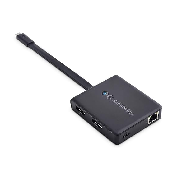 Cable Matters Dual 4K Monitor USB C Hub with DisplayPort 1.4, 100W PD | 2x 4K@60Hz DP, Windows Only, macOS Not Supported, Thunderbolt 4/3 and USB4 Compatible, for Surface Pro, XPS