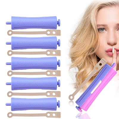 Hair Rollers,8 Sizes Standard Hair Rollers Heat Perm Rod Hair Clip Curlers with Rubber Band#7