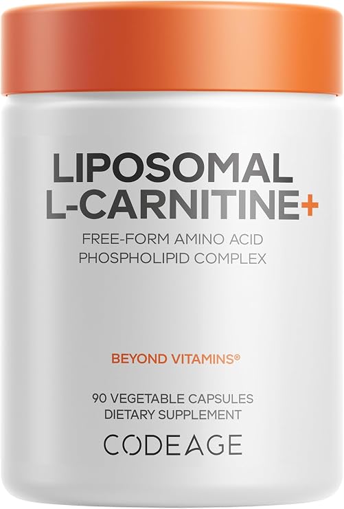 Codeage Liposomal L-Carnitine+, L-Tartrate, 500mg, Vegan, 90 Capsules
