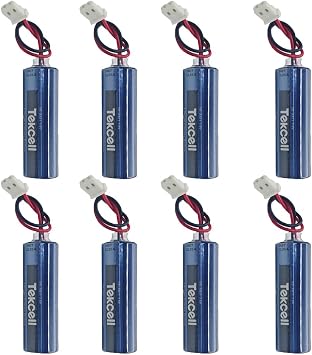 8-Pack Tekcell SB-AA11 2400mAh 3.6V Size AA Non Rechargeable Disposable Lithium Battery with White Plug