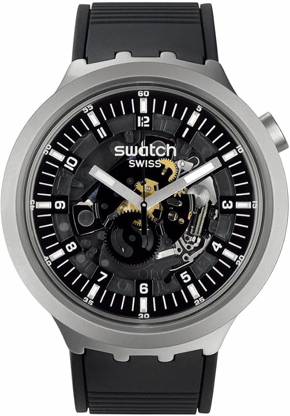 Swatch SB07S111 MINT TRIM BIG BOLD IRONY Wristwatch, Black
