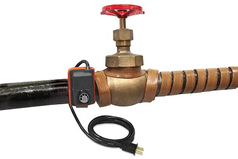 BriskHeat HSTAT101008 XtremeFLEX Heating Tape with Adjustable Thermostat Control, 576W, 120 Volt