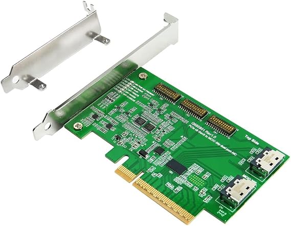 Micro SATA Cables GEN 5 PCIe x8 to MCIO 38P Dual Port AIC
