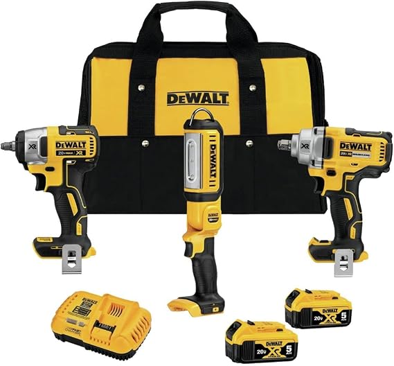 DEWALT DCK302P2 20V MAX* XR 3-Tool Automotive Combo Kit
