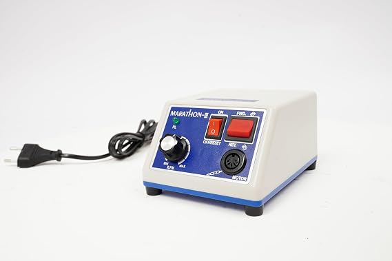 Lab Marathon Micromotor Polishing, 65W Electric Laboratory Jewelry Cutter Control Box Micro Motor Hand Kit Grinding Machine for Jewelry Ceramics Silicone Glasswork Cutting Grinding (24 * 22 * 11cm)