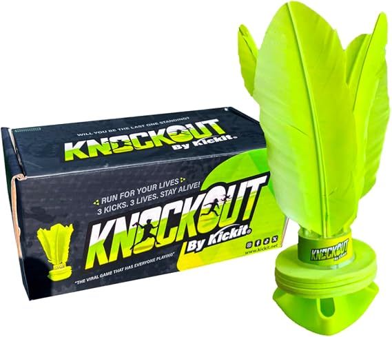 Kickit Knockout Soccer Training & Juggling Game for Kids and Adults, On-the-Go Practice, Outdoors, Indoors or Backyard, Beach or Tailgate, All Ages Fun & Travel Friendly