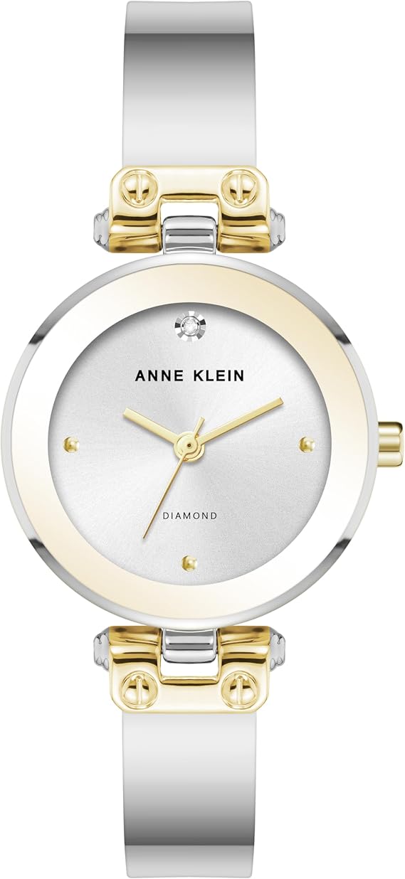 Anne Klein Women's Genuine Diamond Dial Bangle Watch