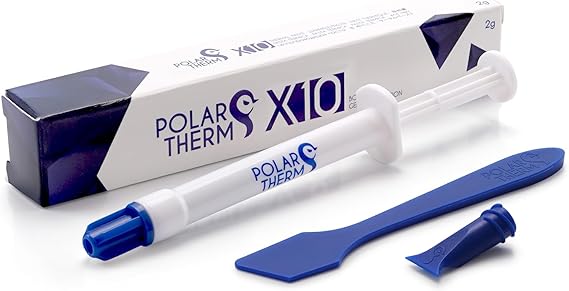 Thermal Grizzly Polartherm X-10 - 2 Gram CPU Thermal Paste for CPU & GPU - Highly Conductive, Durable, Non-Conductive Thermal Grease - Thermal Compound Kit with Spatula