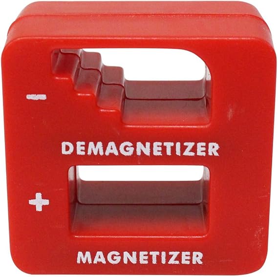 Magnetizer & Demagnetizer | Size 2" X 2" X 1" | Perfect For Using On Screwdrivers, Screws, Nails, Sockets, Bolts, Drills, Drill Bits, Small Tools