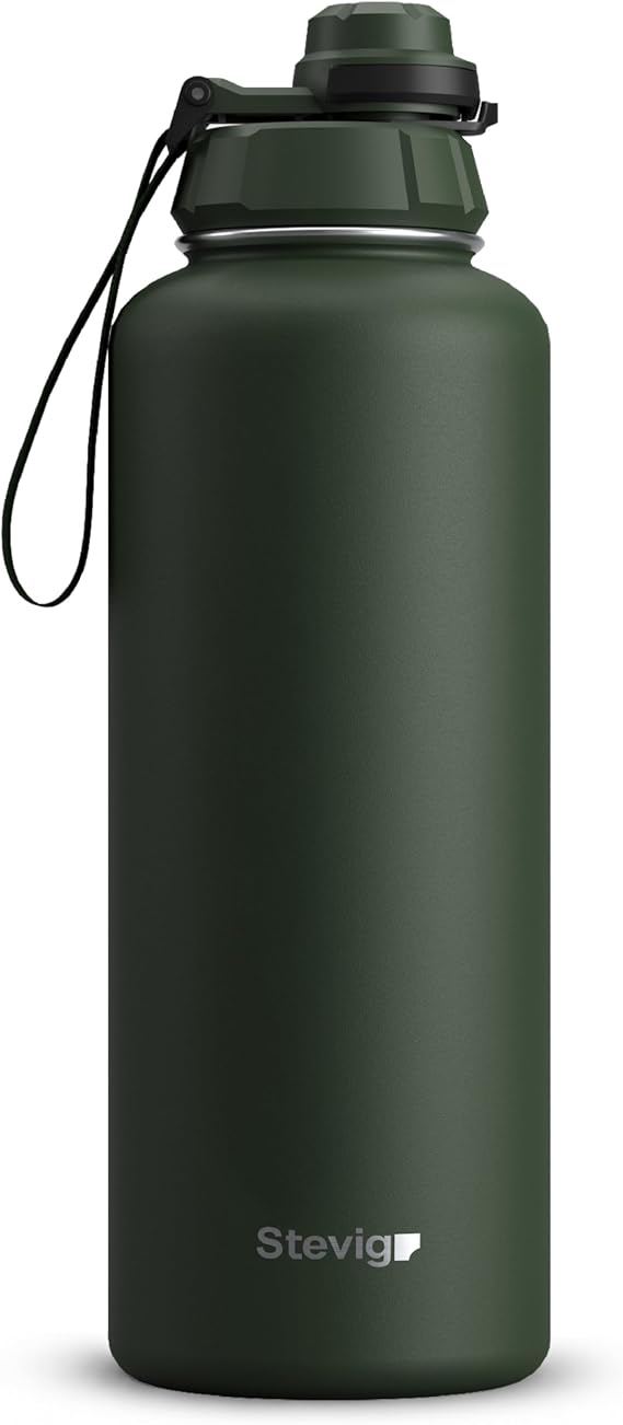 1 Hand Leak-Proof Sızdırmaz Çelik Termos 1500 Mililitre Green ST-252