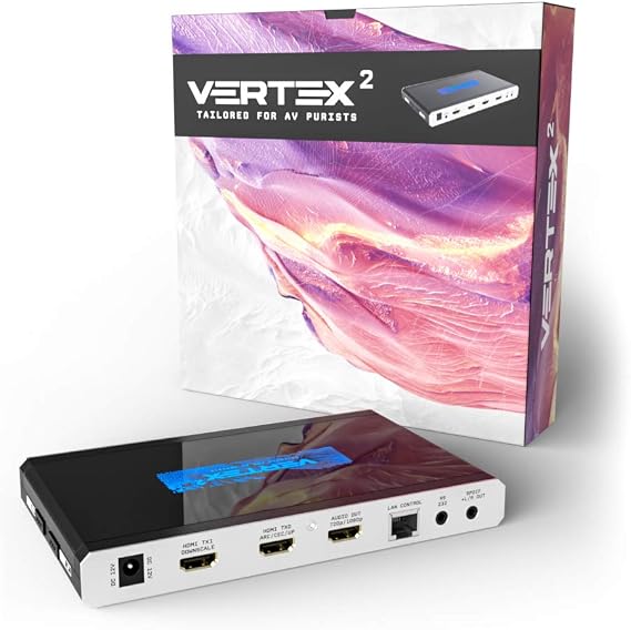 HDFury 4K Vertex2 18Gbps | 4K HDR Splitter | HDMI/eARC Audio Extractor | Auto-Switcher (Four Input Sources Support) | Safari/Chrome Controllable