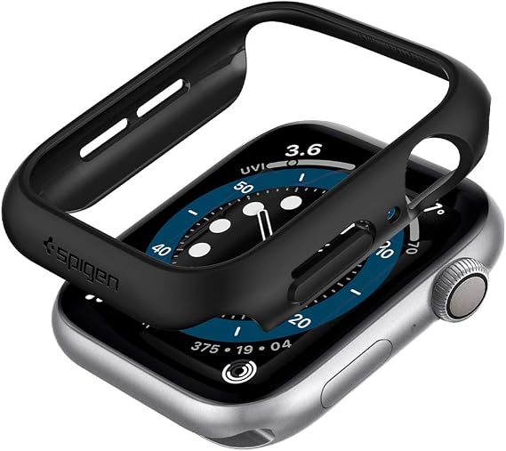 Spigen Thin Fit Compatible with Apple Watch Case for 44mm Series 6/SE/5/4 - Black