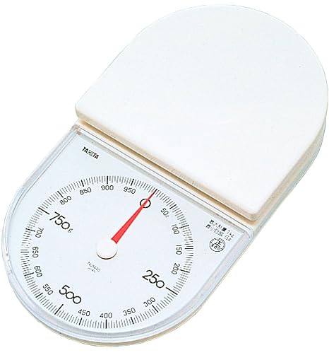 Tanita 1445-WH Cooking Scale, Kitchen Scale, Cooking, Analog, 2.2 lbs (1 kg), Increments of 0.2 oz (5 g), White