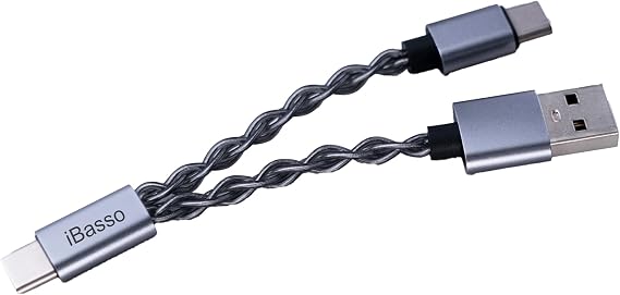 iBasso Audio CB19 iBasso Audio Separate Power OTG Cable USB Type-C to Type-C Type C USB-A Dongle DAC Power Adapter High Durability for Portable DAC Amplifier Silver-Plated Copper Cable Domestic
