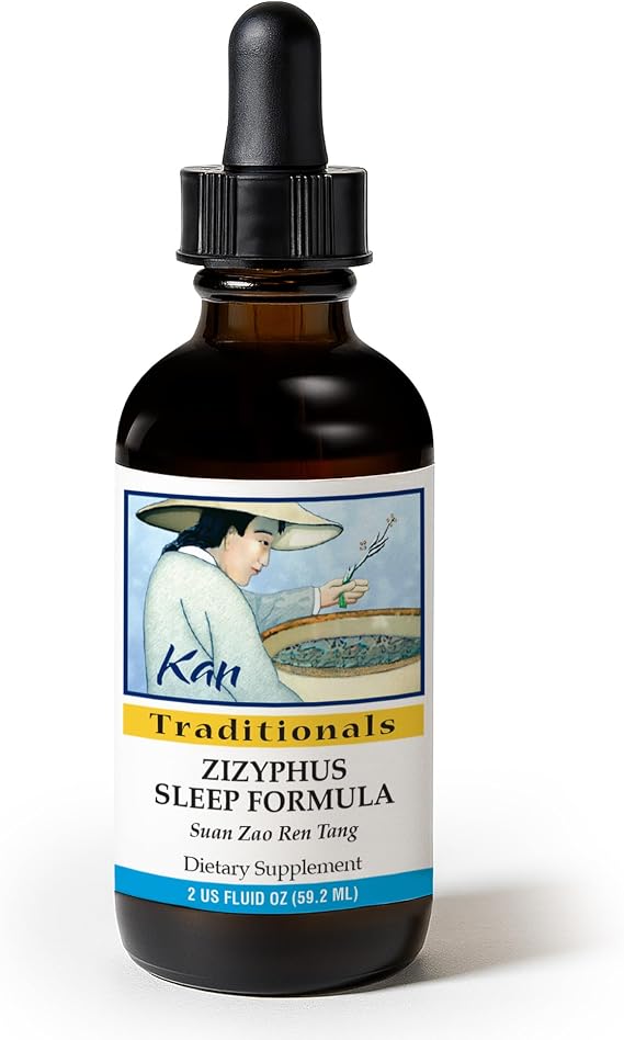 Kan Herbs Company Zizyphus Sleep Formula Traditional Chinese Herbal Blend for Nighttime Balance and Relaxation Support, Promotes Overall Well-Being and Harmony, Liquid Extract, 2 fl oz