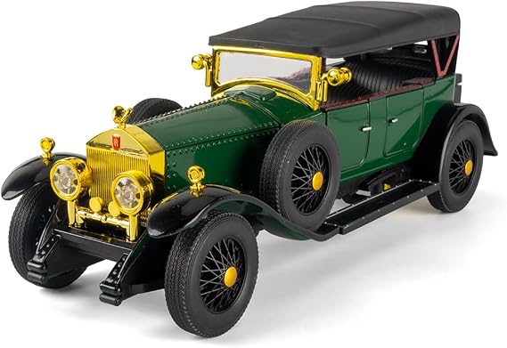 Rolls-Royce Silver Ghost 1/24 Toy Car Model Green Alloy Collectibles Diecast Vehicles with Sound and Light