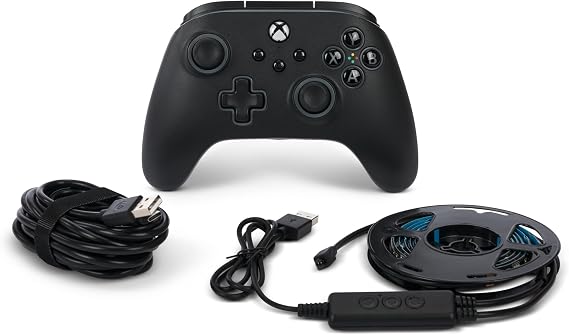 PowerA Advantage Wired Controller for Xbox Series X|S with Lumectra + RGB LED Strip - Black
