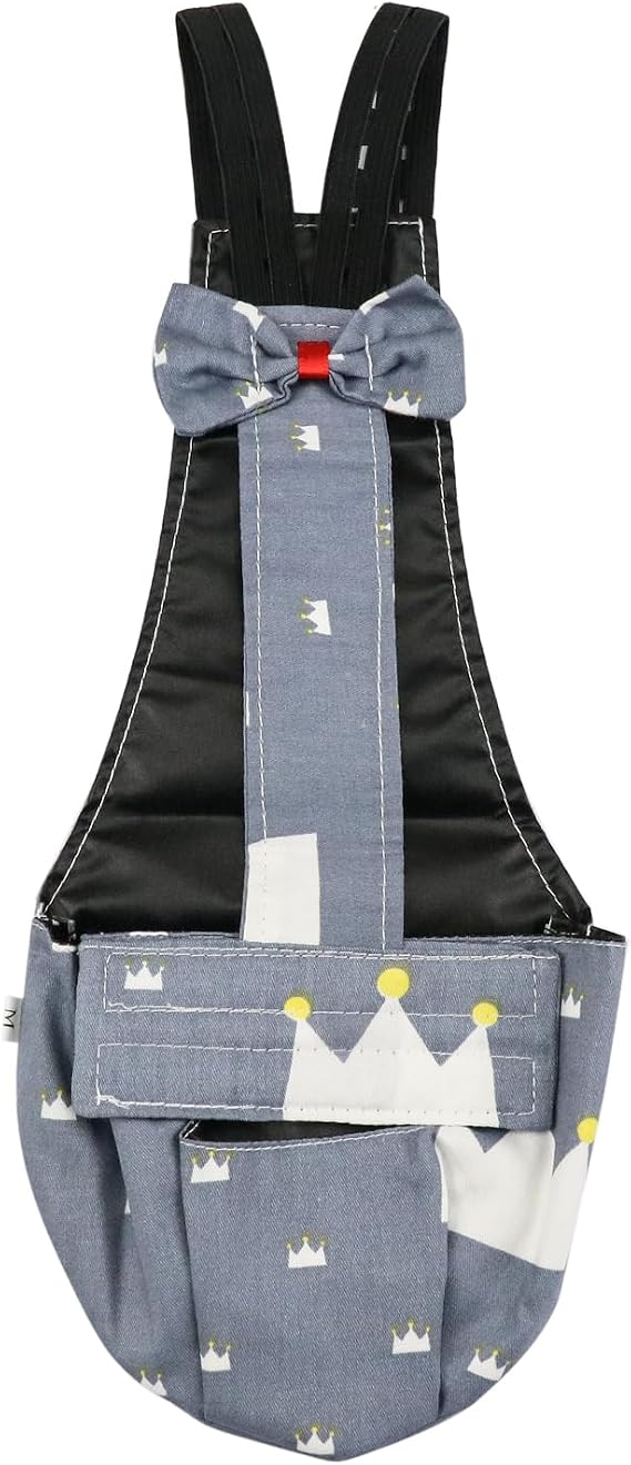 BestParts Adjustable Waterproof Diaper for Goose Duck Chicken Grey M Size | Adjustable Waterproof Reusable Cloth Diaper Wearable Poultry for Farm Pet Goose Duck Chicken, Grey Crown, M(1.65-3.31pounds)