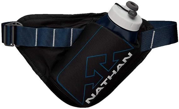 Nathan Hydration Waist Pack with Storage Pocket & Run Flask 22oz Adjustable Belt Running, Hiking, Camping, Cycling