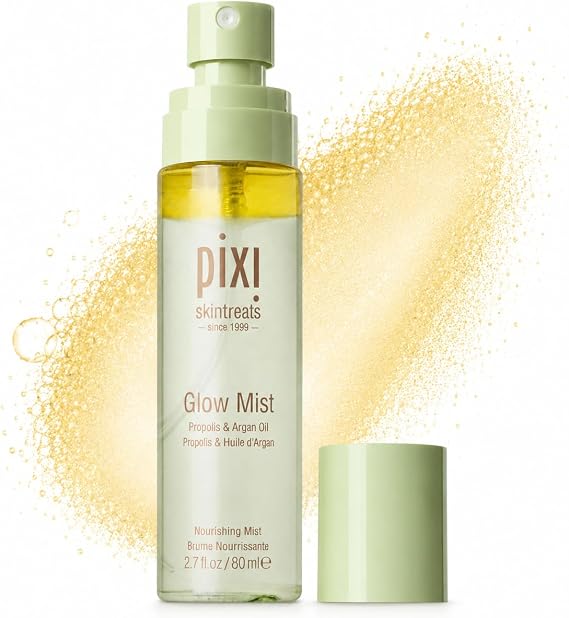 Pixi Beauty Glow Mist | All-Over Mist For Luminous Complexion | Set & Refresh Makeup | Hydrate Skin With 21 Natural Oils | 2.70 Fl Oz