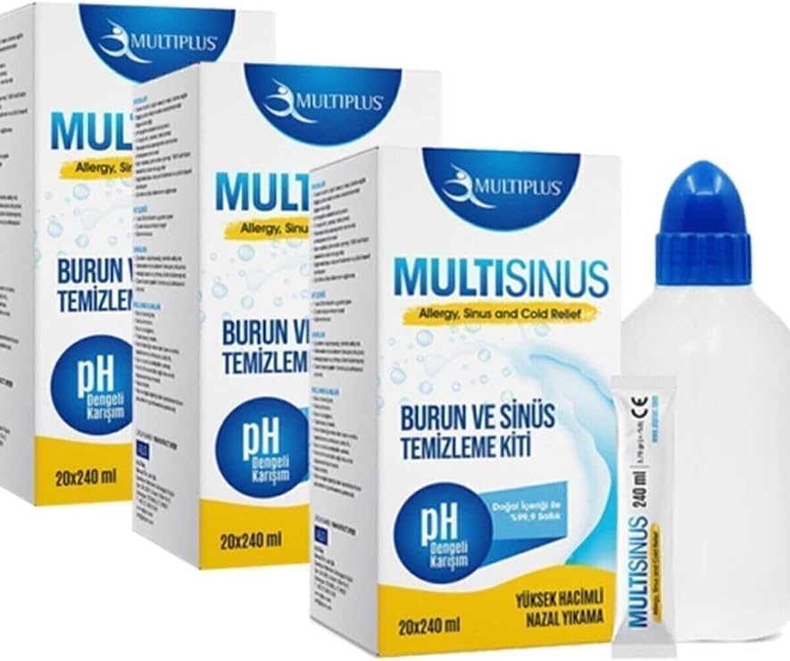 Multiplus Sinüs Rinse Burun Ve Sinüs Temizleme Kiti 20 Saşe X 3 Kutu 60 Saşe