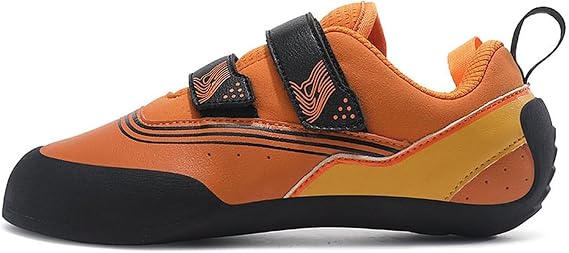 Rock Climbing Shoe,Men's Women's Teenagers Climbing Shoes,Indoor Beginners Entry-Level Climbing Shoes,Compact Lightweight Non-Slip Bouldering Shoes(Orange,43)